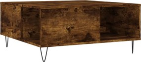 vidaXL füstös tölgy színű fatermék dohányzóasztal 80x80x36,5 cm