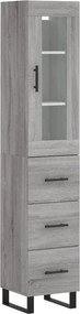 vidaXL szürke sonoma szerelt fa magasszekrény 34,5 x 34 x 180 cm