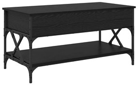 vidaXL Dohányzóasztal Fekete tölgy 100 x 50 x 50 cm Faanyag