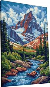 Vászonkép Festői hegyi táj otthon nappali szoba 60x90
