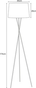 KAJA K-4353 REMI BLACK Fekete Színű Állólámpa 1xE27 15W IP20