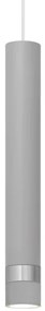LED Csillár zsinóron TUBA 1xGU10/4,8W/230V szürke/fényezett króm