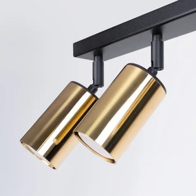 Sollux SL.1388 - Spotlámpa WINX 6xGU10/10W/230V fekete/arany