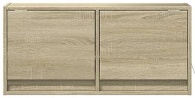 sonoma tölgy színű fali TV-szekrény LED-ekkel 80x31x35 cm