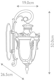 Elstead - Kültéri fali lámpa PHILADELPHIA 1xE27/100W/230V IP44 fekete