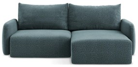 Türkiz kinyitható-tárolóhelyes sarokkanapé (jobb oldali) Kalena – Makamii