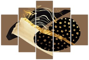Kép - Absztrakció aranybarna N⁰1 (150x105 cm)