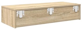 Falipolc fiókokkal sonoma tölgy 80x33x17 cm műszaki fa