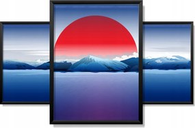 Vászonkép Keretben 90x40cm Modern Blue Sunset