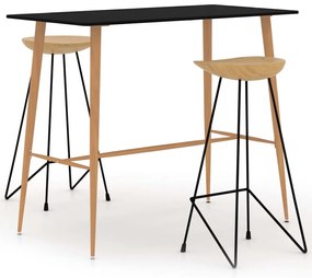 3 részes fekete bárszett