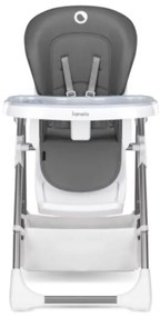 Lionelo - Gyermek étkezőszék LINN PLUS fehér/szürke