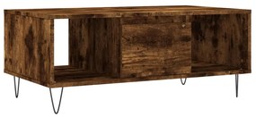 Füstös tölgy színű fatermék dohányzóasztal 90x50x36,5 cm