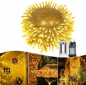 Karácsonyfa Fényfüzér Fehér Meleg 350 Led 8 Üzemmód Be/ki 35 Méter Karácsonyfára