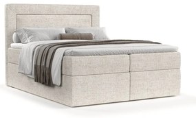 Krémszínű ágyneműtartós boxspring ágy 140x200 cm Imagine – Maison de Rêve