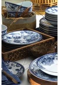 24 darabos étkészlet fehér/kék/porcelán