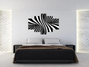 Absztrakt kép zebra csíkokkal (150x105 cm)