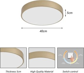 Brilagi - POOL LED mennyezeti lámpatest LED/48W/230V 3000/4000/6000K átm. 40 cm aranyszínű