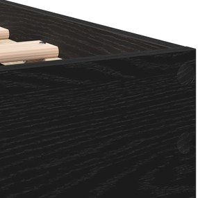 Fekete tölgyfa ágykeret Fekete tölgy Szerelt fa 90 x 200 cm