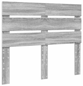 vidaXL Ágykeret fiókkal fejtámlával Szürke Sonoma 135 x 190 cm Faanyag