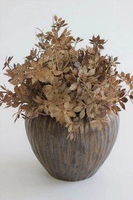 Barna-arany kerámia virágcserép 18cm