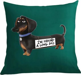 Párna párnahuzat nyomott mintás tacskó kutya