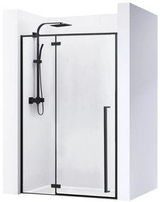 Rea Fargo zuhanyajtók 120 cm dönthető fekete félfényes/átlátszó üveg REA-K6328