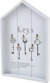 Házikó Doboz Kulcstartó Szekrény Akasztó Szürke Keys 30x3x45 cm rendszerező