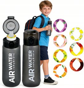 750ml-es szívószálas ízesített vizes palack 7 gyümölcs ízű gyűrű