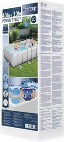 Bestway CAPRI szögletes fémvázas medence szett 404 x 201 x 100 cm