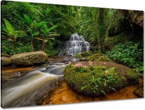 Vászonkép 90x60 Thaiföldi zuhatag Folyó