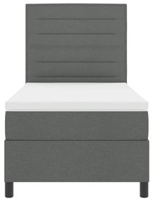Rugós ágy matraccal és LED világítással - Sötétszürke, 90 x 200 cm szövet