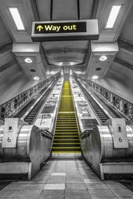 Poszter 61x91,5cm Mozgólépcső a metróállomáson, Assaf Frank