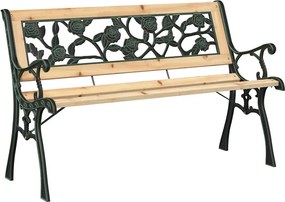 vidaXL Kerti pad párnával Barna 116 x 54 x 73 cm faszínű