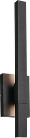 Kichler modern kültéri fali lámpa nocar fekete elskl-nocar-m-bk IP44
