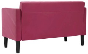bordó bársony loveseat kanapé 111 cm