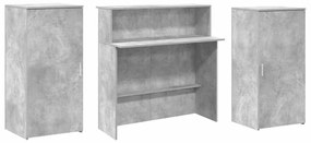 recepciós pult betonszürke 200x50x103,5 cm szerelt fa