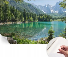 Öntapadós Fali Fotótapéta Hálószobába Zöld tó 104x70 cm