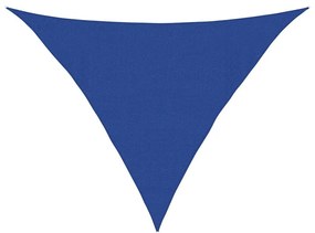 kék háromszög alakú HDPE napvitorla 160 g/m² 4x4x5,8 m
