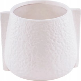 Modern kerámia kaspó fedél Papel fülekkel fehér 9,5 cm