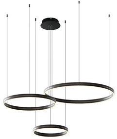 LED Csillár zsinóron GRAVITY LED/108W/230V fekete