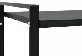 2-szintes fekete szerelt fa könyvespolc 52 x 28 x 59 cm