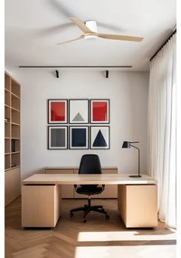 FARO 33829WT - Mennyezeti ventilátor PUNT TUB M barna/fehér átm. 132 cm WT + távirányító