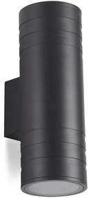 Kobi Kültéri fali lámpa 2xGU10/35W/230V IP54 kerek fekete KB0373