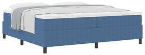 Box Spring Ágy Matraccal Kék 200x200 cm Kord Anyag