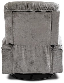 Elektromosan Vezérelhető Masszázsfunkciós Relaxfotel Fotel Szürke Színben. BRUCE