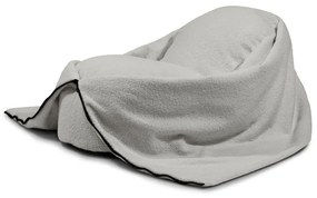 Világosszürke buklé gyerek babzsákfotel Cocoon 80 – SLOWDOWN