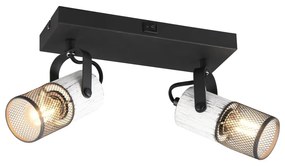 Fekete-fehér fali lámpa ø 9 cm Tosh – Trio