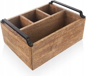 Evőeszköztartó Állvány Szószok Fűszerek Fa Konyhai Rendszerező Szalvétatartó