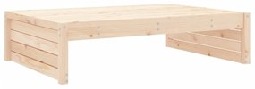 vidaXL tömör fenyőfa kerti lábzsámoly párnával 120x80 cm
