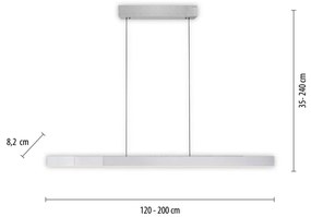 Paul Neuhaus PURE MOTO-RISE 2545-95 Lepel lámpa 3x13W/LED 2700K-5000K 2600lm IP20
